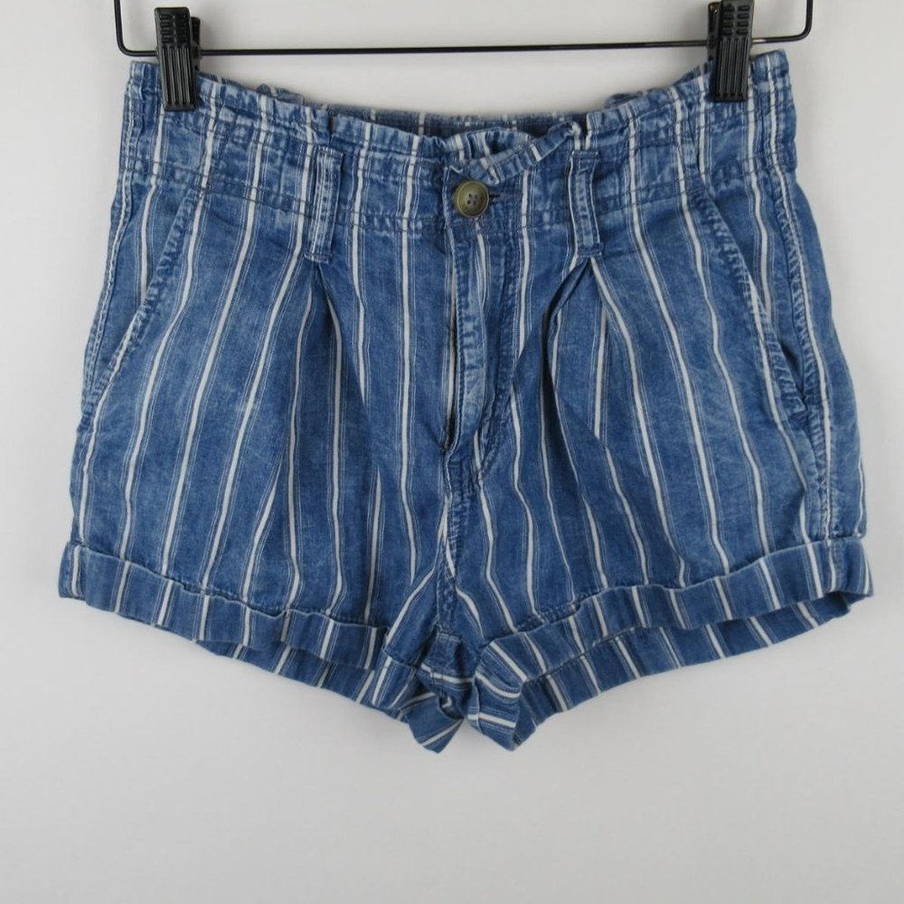 American Eagle Striped Paperbag Shorts sz 00